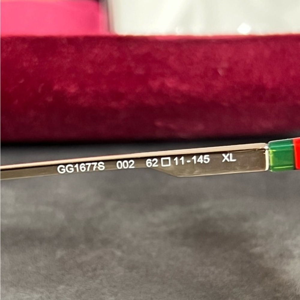 GUCCI AVIATOR SUNGLASSES GG1677S 002 | GOLD NWT - Picture 5 of 7